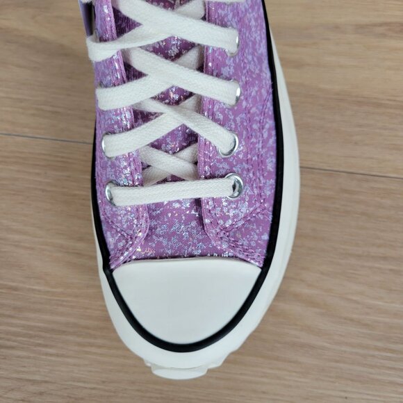 ⭐Converse Run Star Hike Platform 10 Womens Shoes Purple Glitter Sneakers A10096C - Picture 8 of 11